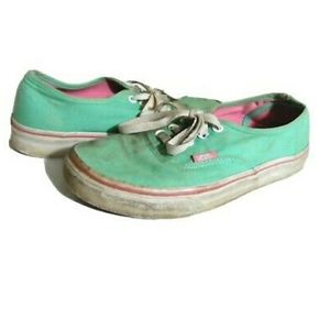 VANS Shoes women 7 Mint Green Loafer style Skater Tennis Skateboard comfort